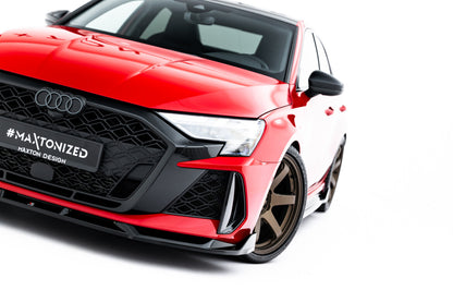 Frontlippe V.3 passend für Audi RS3 Sportback 8Y FL schwarz Hochglanz