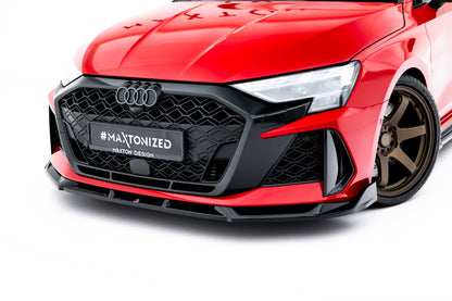 Frontlippe V.3 passend für Audi RS3 Sportback 8Y FL schwarz Hochglanz