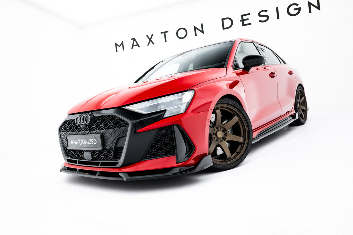 Frontlippe V.3 passend für Audi RS3 Sportback 8Y FL schwarz Hochglanz