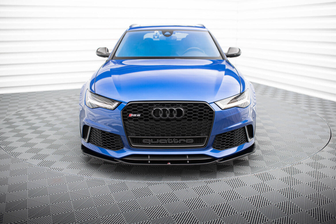 Frontlippe V.3 passend für Audi RS6 C7 / C7 FL schwarz Hochglanz