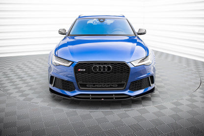 Frontlippe V.3 passend für Audi RS6 C7 / C7 FL schwarz Hochglanz