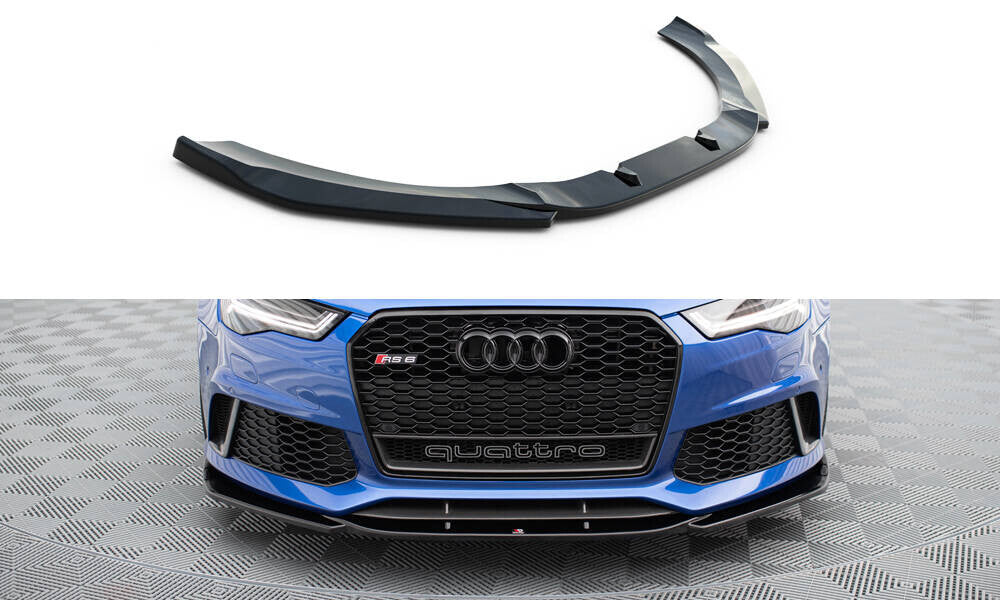 Frontlippe V.3 passend für Audi RS6 C7 / C7 FL schwarz Hochglanz