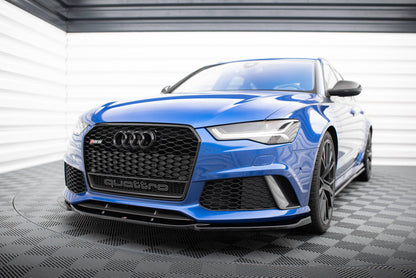 Frontlippe V.3 passend für Audi RS6 C7 / C7 FL schwarz Hochglanz
