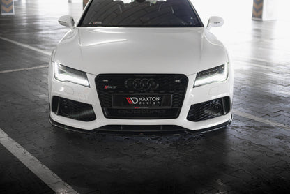 Frontlippe V.3 passend für Audi RS7 C7 schwarz Hochglanz