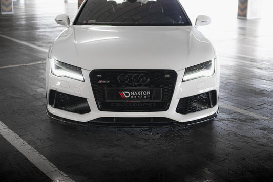Frontlippe V.3 passend für Audi RS7 C7 schwarz Hochglanz