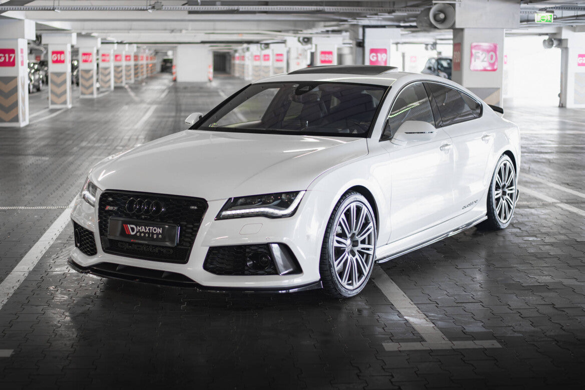 Frontlippe V.3 passend für Audi RS7 C7 schwarz Hochglanz
