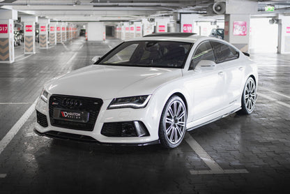 Frontlippe V.3 passend für Audi RS7 C7 schwarz Hochglanz