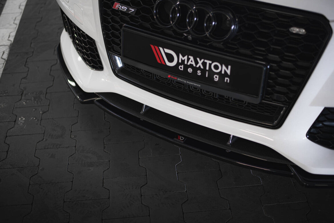 Frontlippe V.3 passend für Audi RS7 C7 schwarz Hochglanz