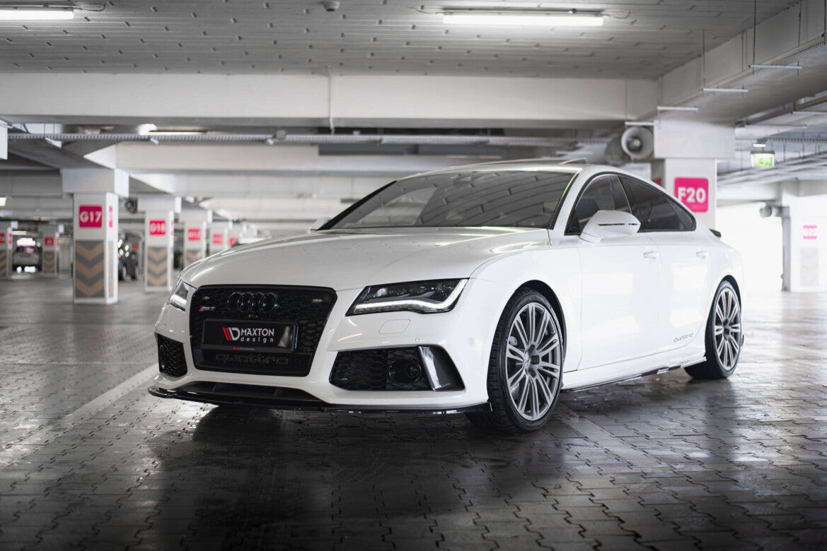 Frontlippe V.3 passend für Audi RS7 C7 schwarz Hochglanz