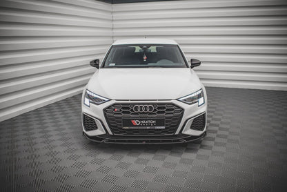 Frontlippe V.3 passend für Audi S3 / A3 S-Line 8Y schwarz Hochglanz