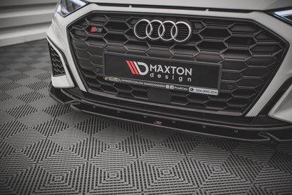 Frontlippe V.3 passend für Audi S3 / A3 S-Line 8Y schwarz Hochglanz