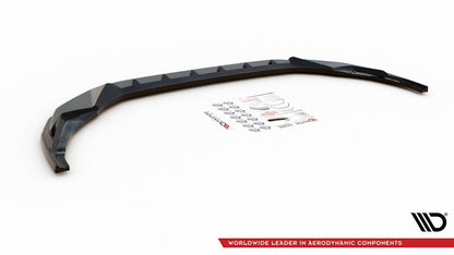 Frontlippe V.3 passend für Audi S3 / A3 S-Line 8Y schwarz Hochglanz