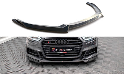 Frontlippe V.3 passend für Audi S3 / A3 S-Line Sportback 8V FL schwarz Hochglanz