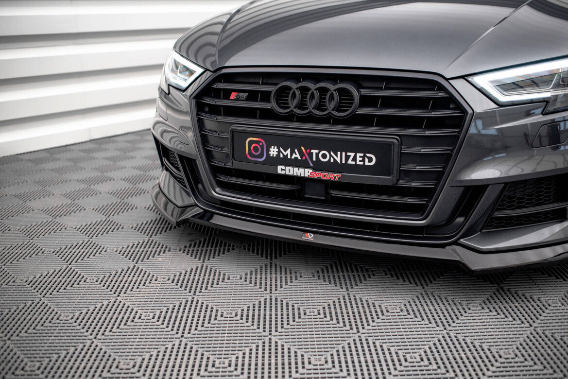 Frontlippe V.3 passend für Audi S3 / A3 S-Line Sportback 8V FL schwarz Hochglanz