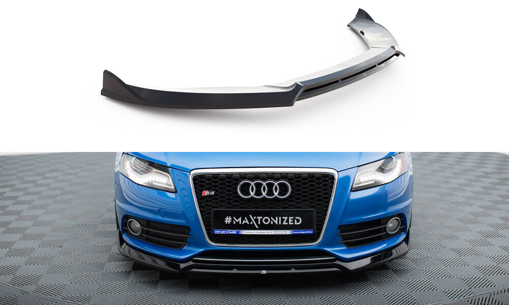 Frontlippe V.3 passend für Audi S4 / A4 S-Line B8 schwarz Hochglanz