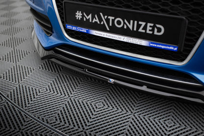 Frontlippe V.3 passend für Audi S4 / A4 S-Line B8 schwarz Hochglanz