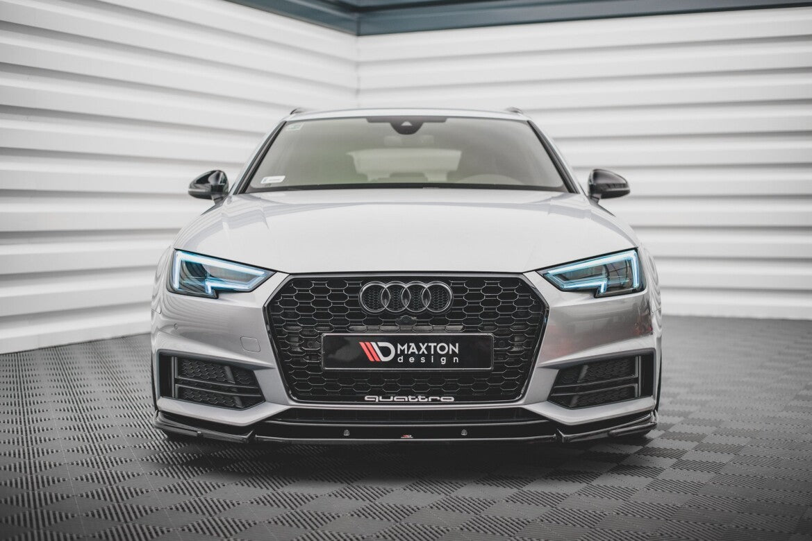 Frontlippe V.3 passend für Audi S4 / A4 S-Line B9 schwarz Hochglanz