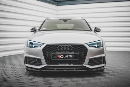 Frontlippe V.3 passend für Audi S4 / A4 S-Line B9 schwarz Hochglanz
