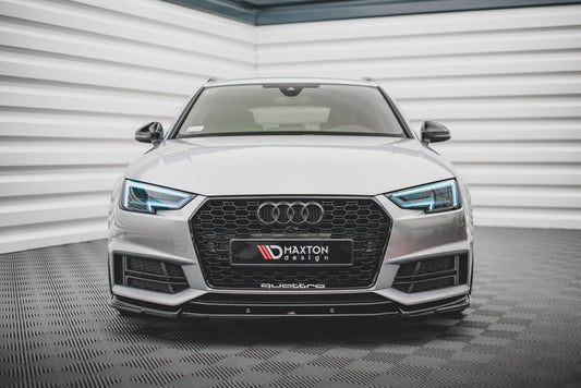 Frontlippe V.3 passend für Audi S4 / A4 S-Line B9 schwarz Hochglanz
