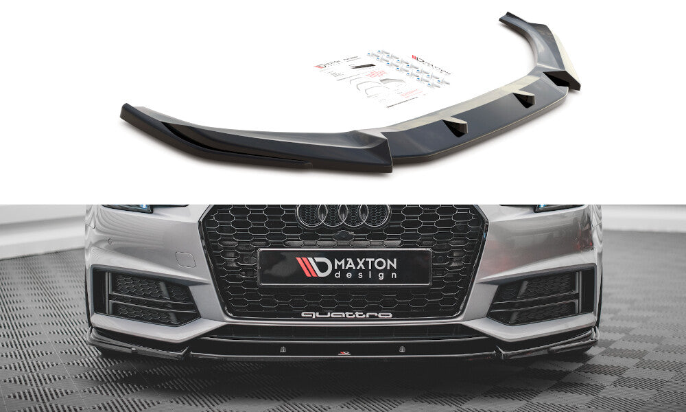 Frontlippe V.3 passend für Audi S4 / A4 S-Line B9 schwarz Hochglanz