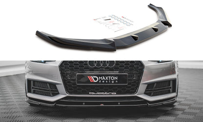 Frontlippe V.3 passend für Audi S4 / A4 S-Line B9 schwarz Hochglanz
