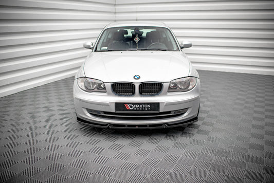 Frontlippe V.3 passend für BMW 1er E81 FL schwarz Hochglanz