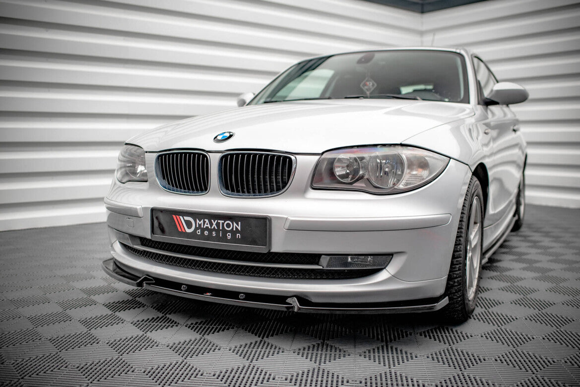 Frontlippe V.3 passend für BMW 1er E81 FL schwarz Hochglanz