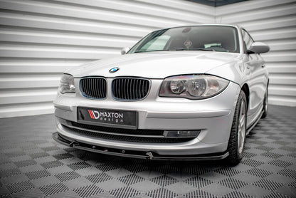 Frontlippe V.3 passend für BMW 1er E81 FL schwarz Hochglanz