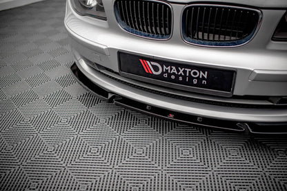 Frontlippe V.3 passend für BMW 1er E81 FL schwarz Hochglanz