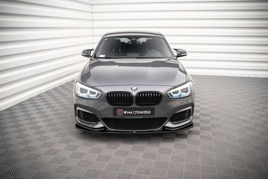 Frontlippe V.3 passend für BMW 1er F20/F21 M-Power schwarz Hochglanz