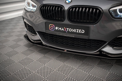 Frontlippe V.3 passend für BMW 1er F20/F21 M-Power schwarz Hochglanz