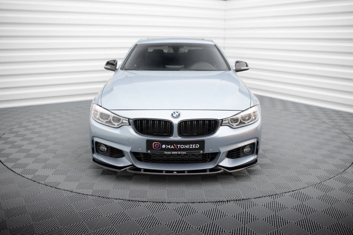 Frontlippe V.3 passend für BMW 4er Coupe / Gran Coupe / Cabrio M-Paket F32 / F36 / F33 schwarz Hochglanz
