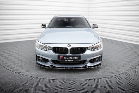 Frontlippe V.3 passend für BMW 4er Coupe / Gran Coupe / Cabrio M-Paket F32 / F36 / F33 schwarz Hochglanz