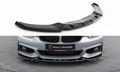 Frontlippe V.3 passend für BMW 4er Coupe / Gran Coupe / Cabrio M-Paket F32 / F36 / F33 schwarz Hochglanz