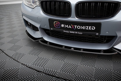 Frontlippe V.3 passend für BMW 4er Coupe / Gran Coupe / Cabrio M-Paket F32 / F36 / F33 schwarz Hochglanz