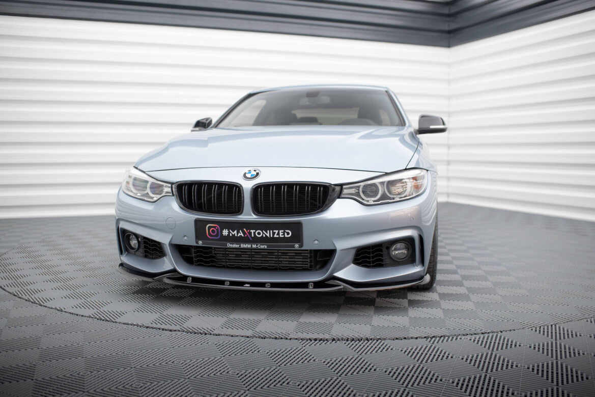 Frontlippe V.3 passend für BMW 4er Coupe / Gran Coupe / Cabrio M-Paket F32 / F36 / F33 schwarz Hochglanz