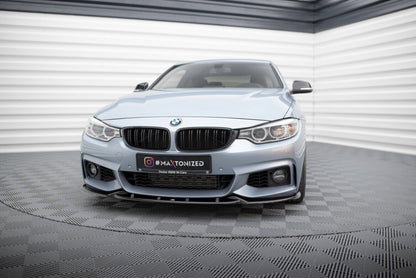 Frontlippe V.3 passend für BMW 4er Coupe / Gran Coupe / Cabrio M-Paket F32 / F36 / F33 schwarz Hochglanz