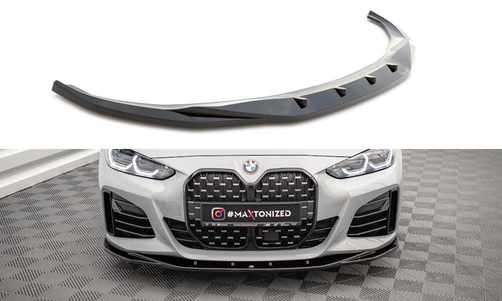 Frontlippe V.3 passend für BMW 4er / i4 Gran Coupe M-Paket / M440i G26 schwarz Hochglanz