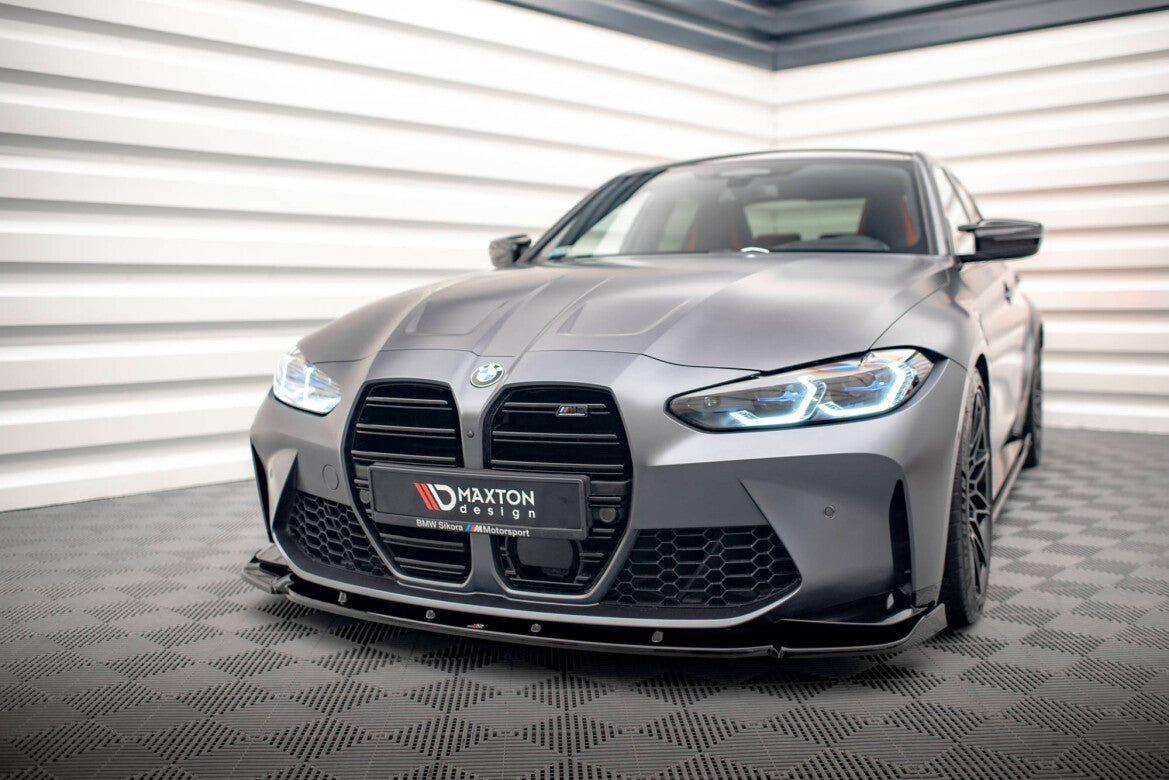 Frontlippe V.3 passend für BMW M3 / M4 G80 / G81 / G82 schwarz Hochglanz