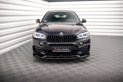 Frontlippe V.3 passend für BMW X6 M-Paket F16 schwarz Hochglanz