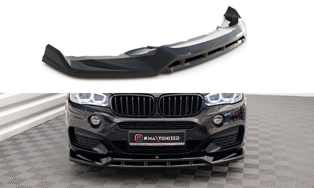 Frontlippe V.3 passend für BMW X6 M-Paket F16 schwarz Hochglanz