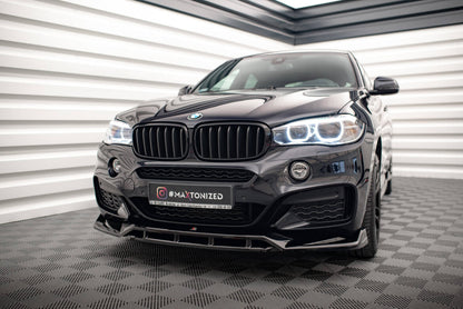 Frontlippe V.3 passend für BMW X6 M-Paket F16 schwarz Hochglanz