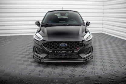 Frontlippe V.3 passend für Ford Fiesta ST / ST-line Mk8 FL schwarz Hochglanz