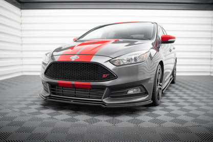 Frontlippe V.3 passend für Ford Focus ST Mk3 FL schwarz Hochglanz