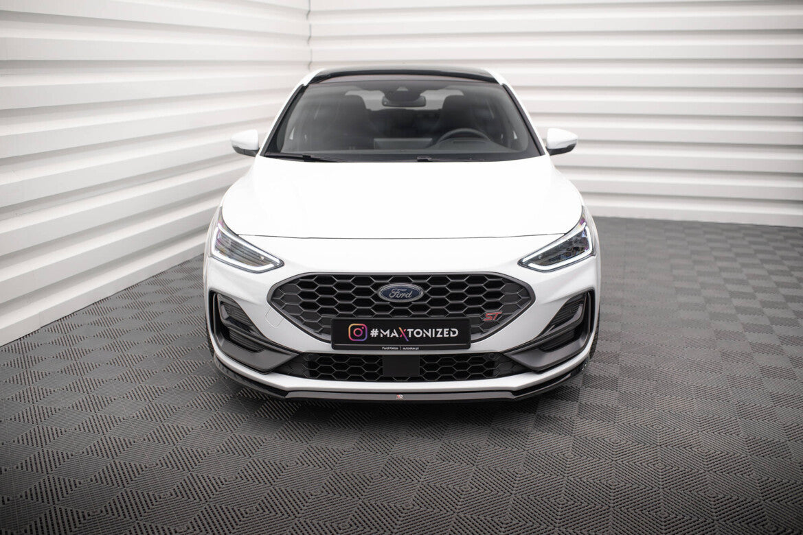 Frontlippe V.3 passend für Ford Focus ST / ST-Line Mk4 FL schwarz Hochglanz