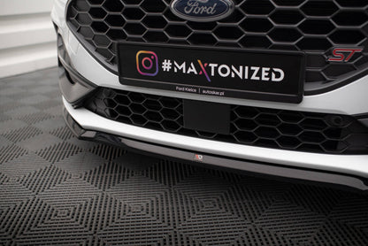 Frontlippe V.3 passend für Ford Focus ST / ST-Line Mk4 FL schwarz Hochglanz