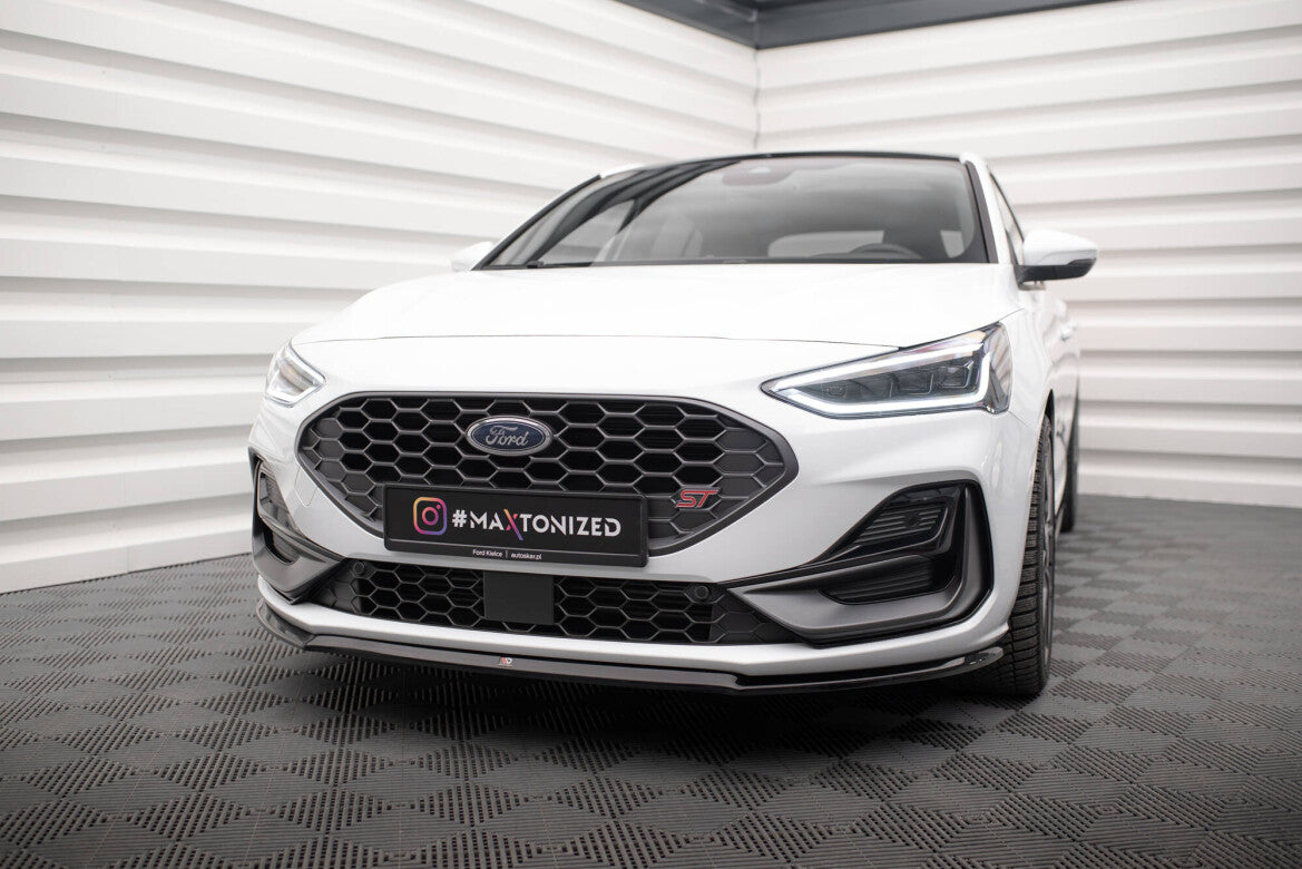 Frontlippe V.3 passend für Ford Focus ST / ST-Line Mk4 FL schwarz Hochglanz