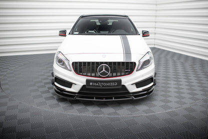 Frontlippe V.3 passend für Mercedes A45 AMG W176 schwarz Hochglanz