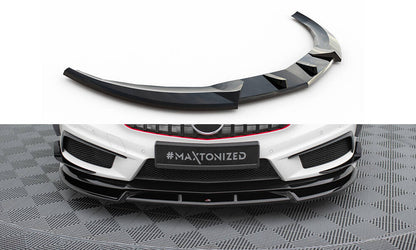 Frontlippe V.3 passend für Mercedes A45 AMG W176 schwarz Hochglanz
