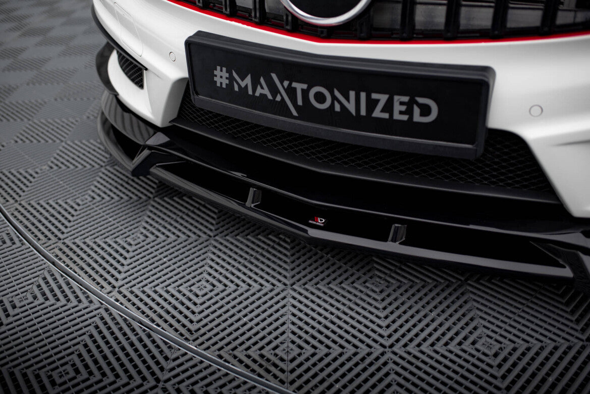 Frontlippe V.3 passend für Mercedes A45 AMG W176 schwarz Hochglanz